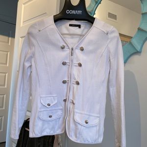 Orly white zipper top